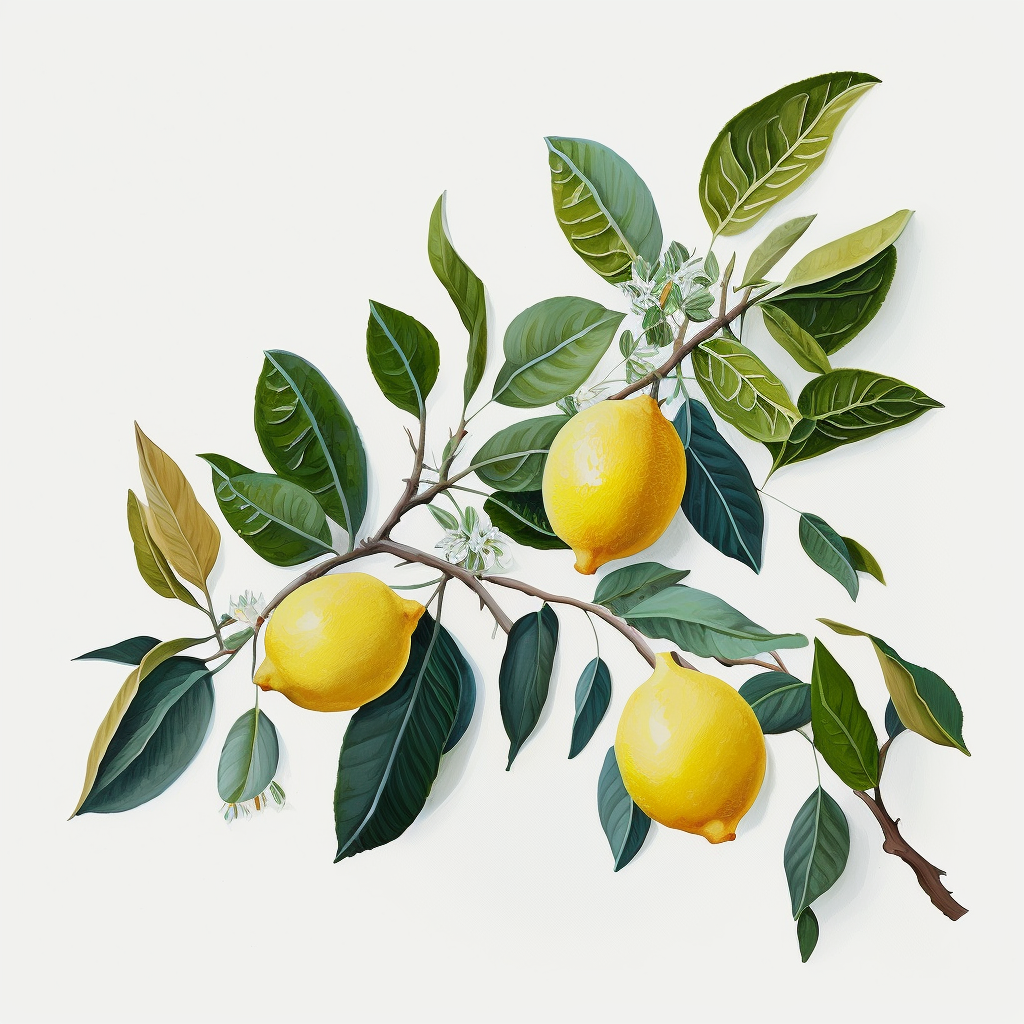 Image of acrylic painting of lemons