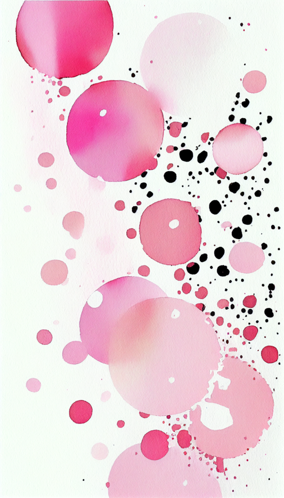 Polka Dot Pink Watercolor Background Wallpaper