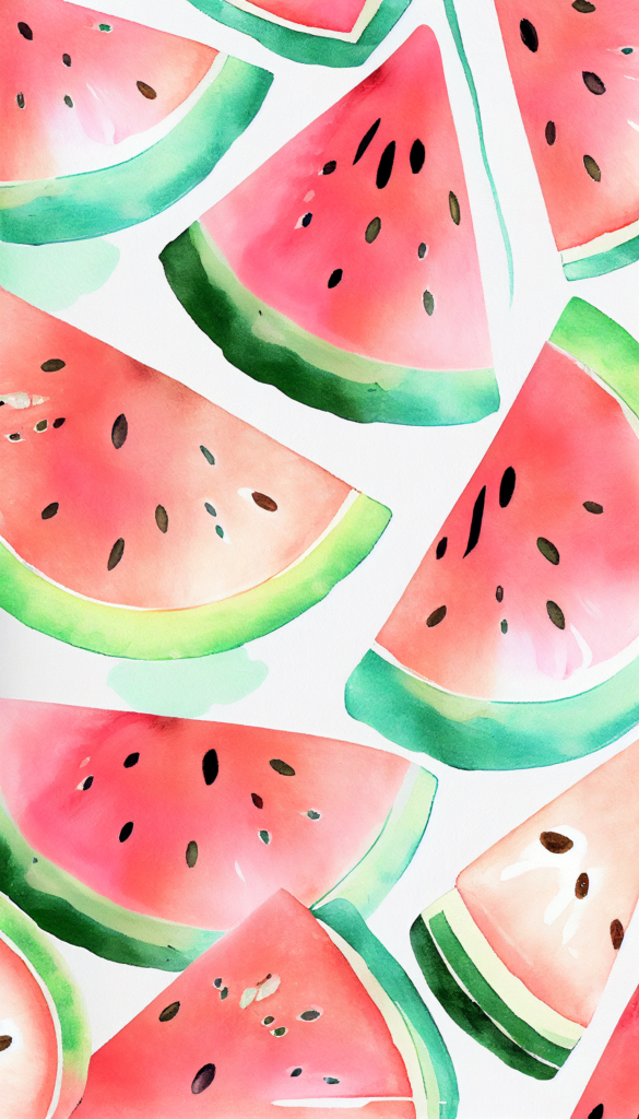 Watermelon Pink Watercolor Background Wallpaper