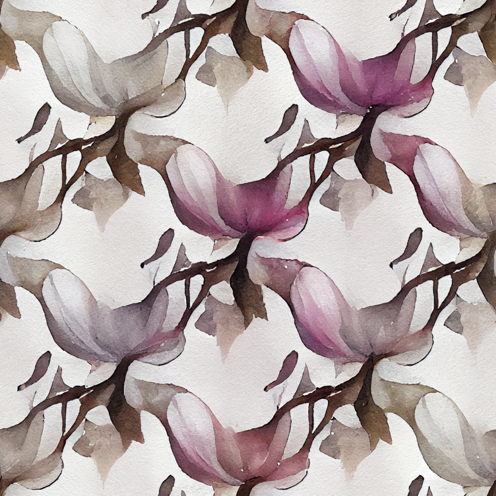 Image of Pattern Repeating of Floral Design neutral purple