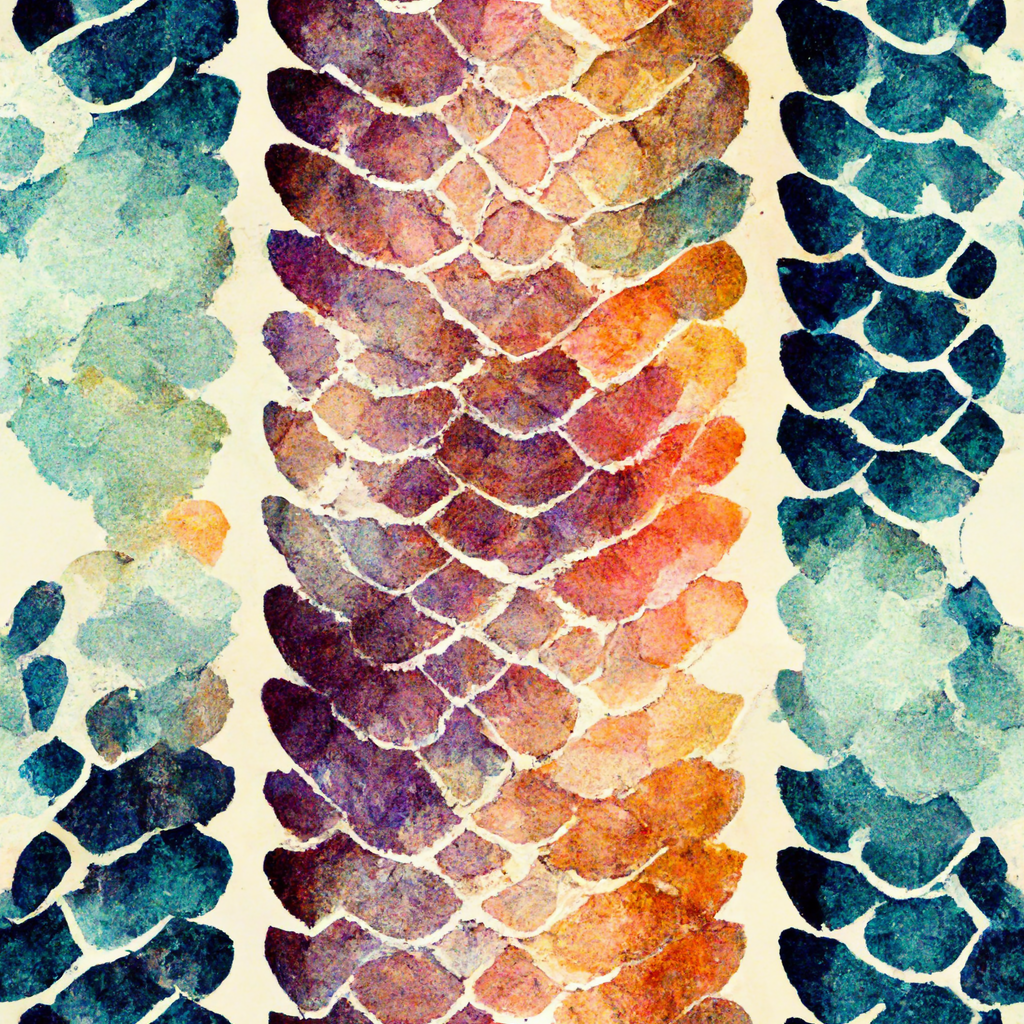 Image of Pattern Repeating of rainbow snakeskin design